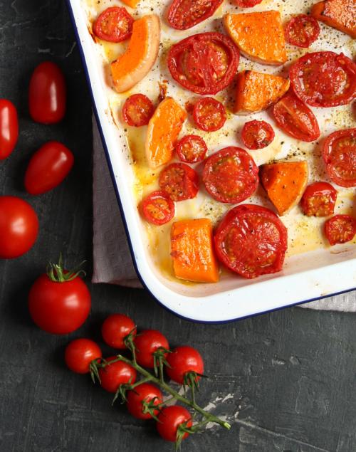 Roasted squash & tomato