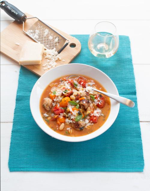 Isle of Wight Tomato and sausage minestrone