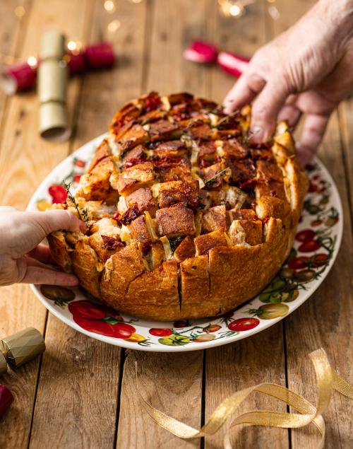 Pull Apart Bread with Oak Smoked Isle of Wight Tomatoes and Brie