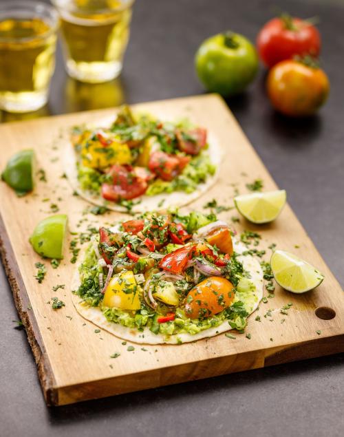 Isle of Wight Tomato Tostadas