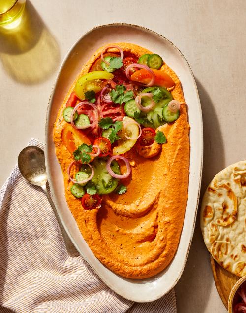 Isle of Wight Tomatoes Loaded Pepper Hummus