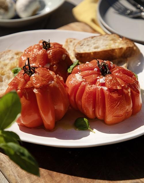 Stuffed Coeur de Boeuf Tomatoes