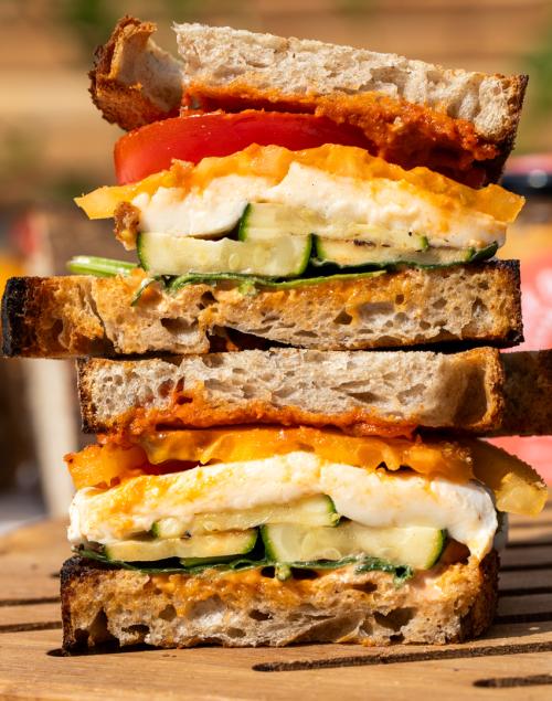 Stacked Tomato Sandwich
