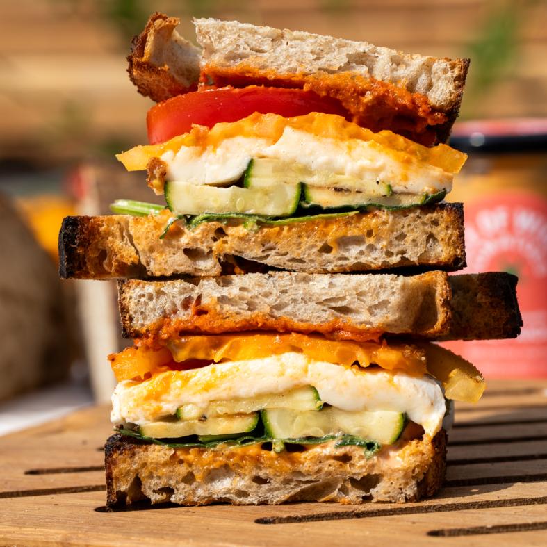 Stacked Tomato Sandwich