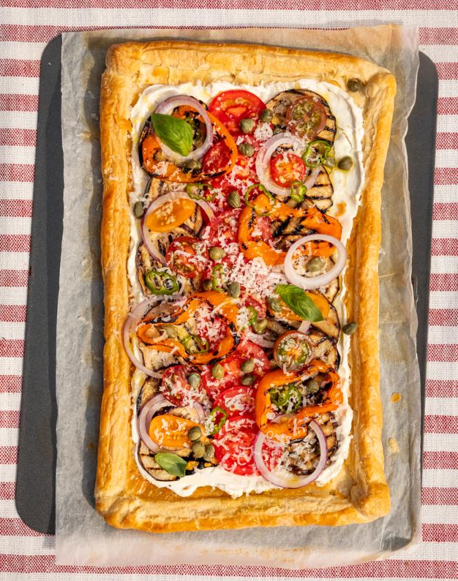 TOMATO & MIXED VEG TART