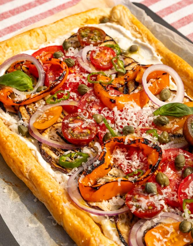 TOMATO & MIXED VEG TART