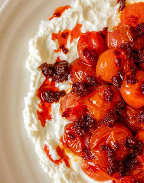 IOW Cherry Tomatoes, Whipped Feta and Rose Harissa bundle