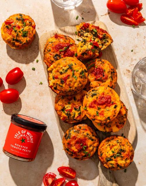 ROASTED TOMATO PESTO FRITTATA MUFFINS